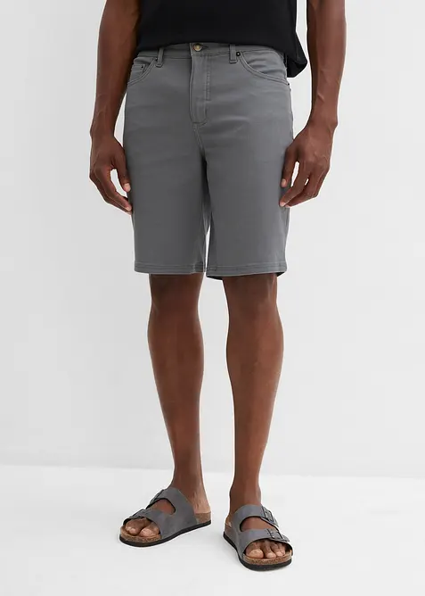 Stretch-Bermuda in Classic-Fit in grau von vorne - bonprix