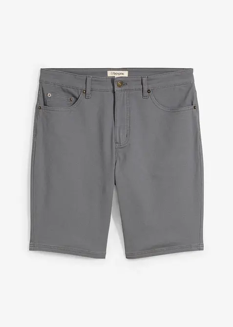 Stretch-Bermuda in Classic-Fit in grau von vorne - bonprix