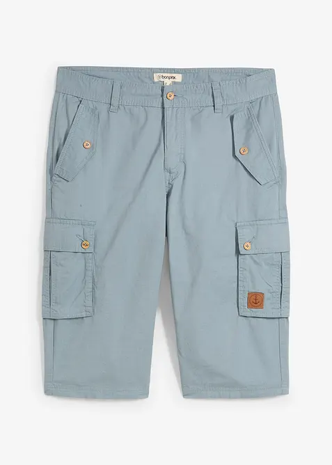 Cargo-Bermuda aus Baumwolle in Regular Fit in grau von vorne - bonprix