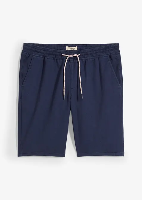 Schlupf-Bermuda aus Baumwolle in Regular Fit in blau von vorne - bonprix