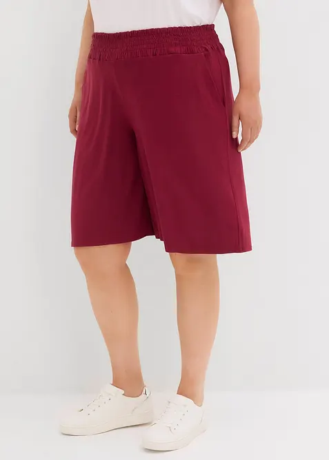 Jersey-Bermuda aus Viskose-Mix in rot von vorne - bonprix