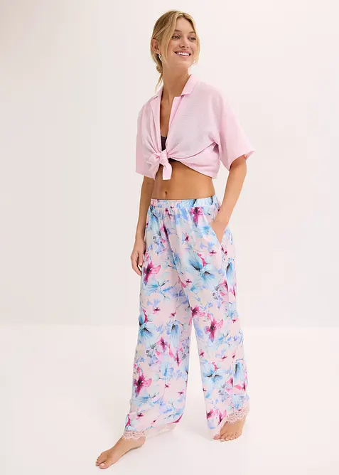 bonprix, Lange Pyjamahose aus glänzendem Satin