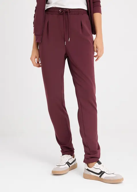 Chinohose aus Scuba in rot von vorne - bonprix