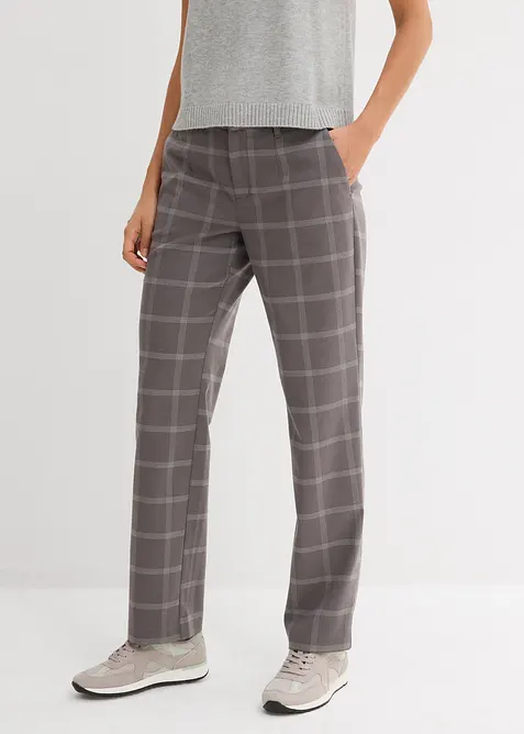Chinohose aus Viskose-Mix in grau von vorne - bonprix