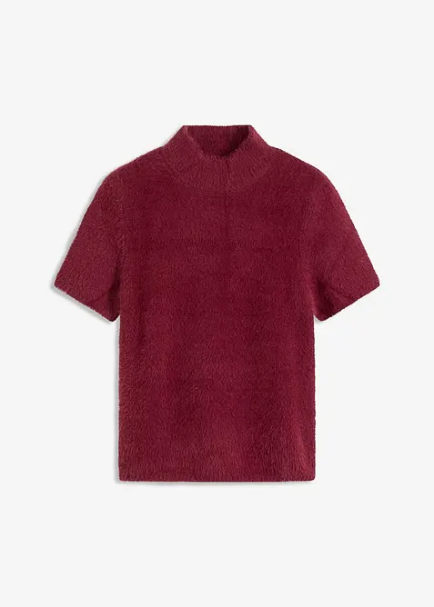 Federgarn-Pullover in rot von vorne - bonprix