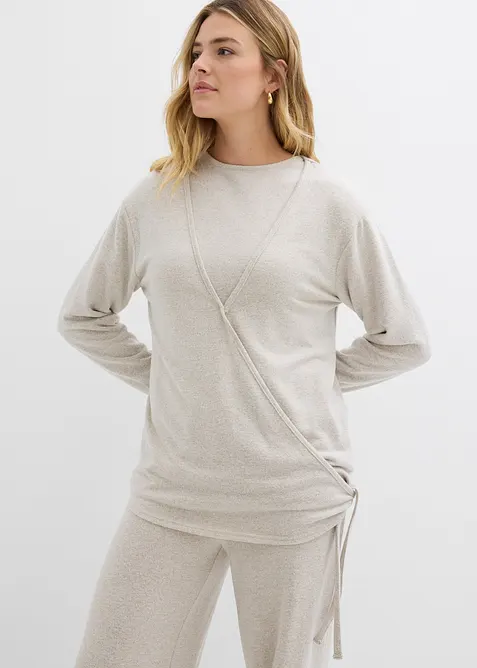 bonprix, Wickelcardigan in Strickoptik