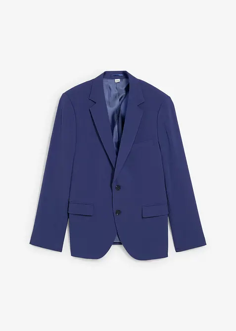 Stretch-Anzugsakko, Regular Fit in blau von vorne - bonprix