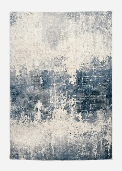 Teppich mit moderner Musterung in blau von vorne - bonprix