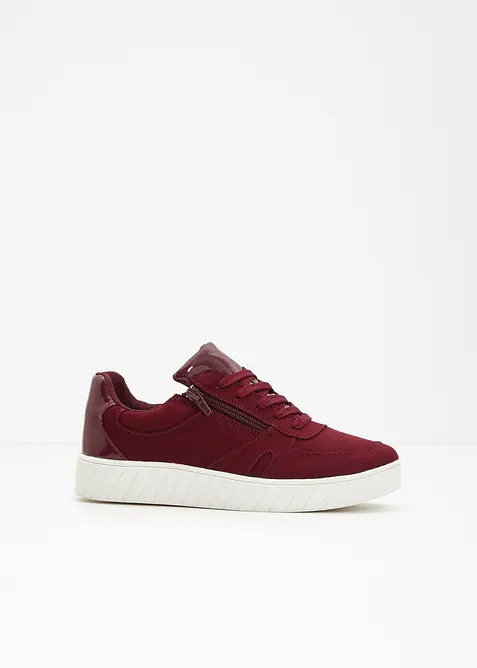 Sneaker mit gepolsterter Innensohle in rot - bonprix