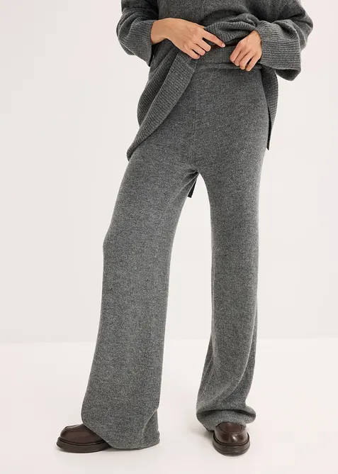 Strickhose in grau von vorne - bonprix
