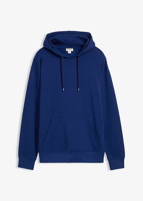 Hoodie in Loose Fit in blau von vorne - bonprix