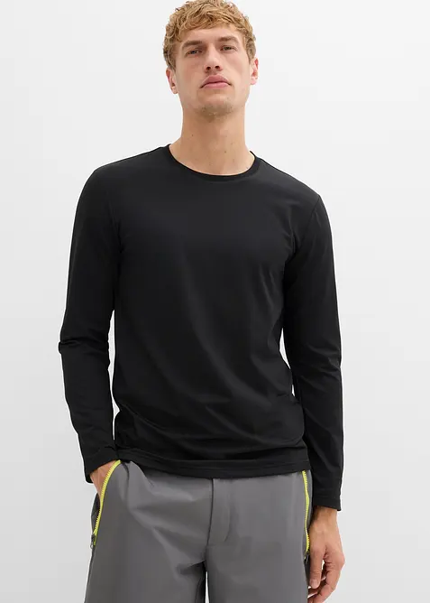 Thermoshirt (2er Pack) in weiß von vorne (im Anschnitt) - bonprix
