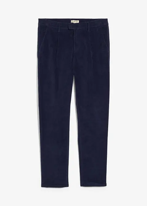 Regular Fit Cordhose, Tapered in blau von vorne - bonprix