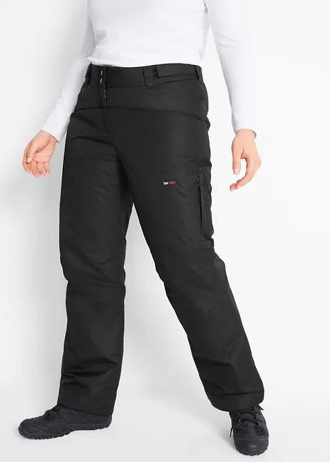 Ski Funktions-Thermohose, wasserabweisend in schwarz von vorne - bonprix