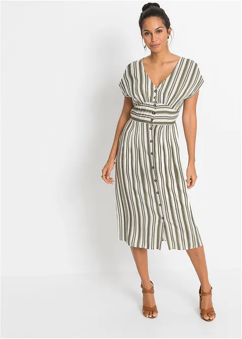 Kleid in grün von vorne (Totalaufnahme) - bonprix