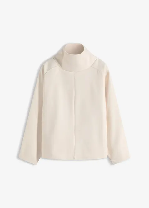 Rollkragenpullover in weiß von vorne - bonprix