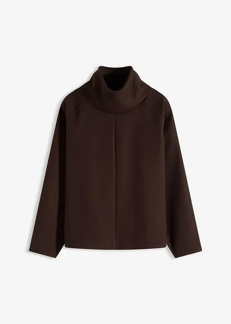 Rollkragenpullover in braun von vorne - bonprix