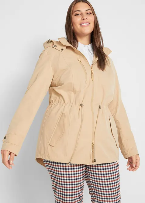 Parka in beige von vorne (im Anschnitt) - bonprix