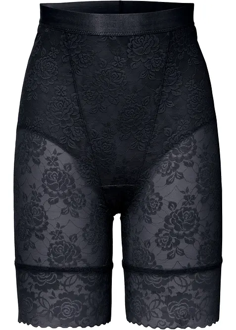 Medium Shape-Radlerhose mit Spitze in schwarz von vorne - bonprix