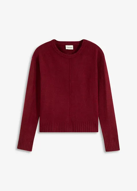 Pullover in rot von vorne - bonprix