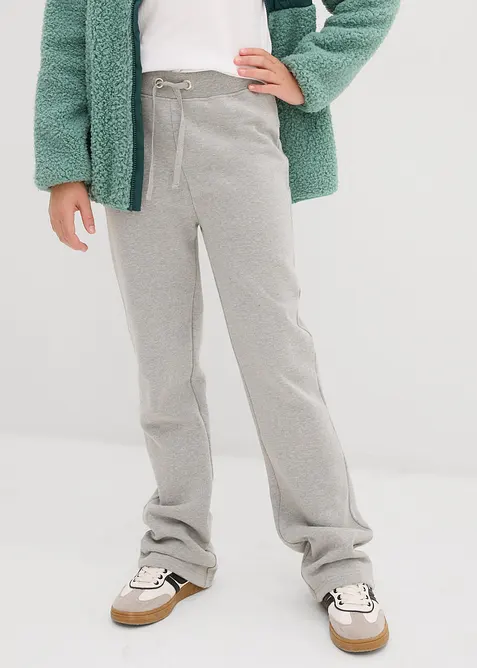 Jogginghose aus reiner Bio-Baumwolle (2er Pack) in schwarz von vorne - bonprix