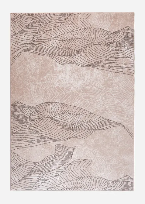 Teppich mit modernem Design in beige von vorne - bonprix