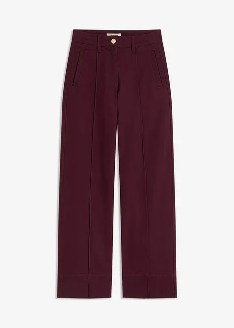 Twillhose mit Biese und Leistentasche in rot von vorne - bonprix