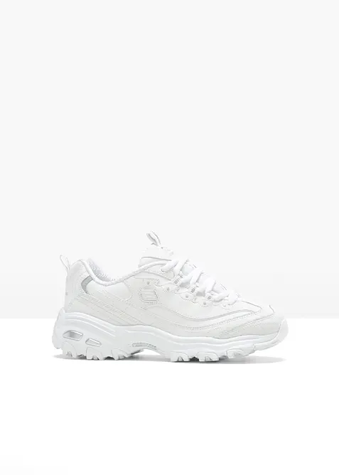 Skechers Chunky Sneaker mit Memory Foam in weiß von vorne - Skechers