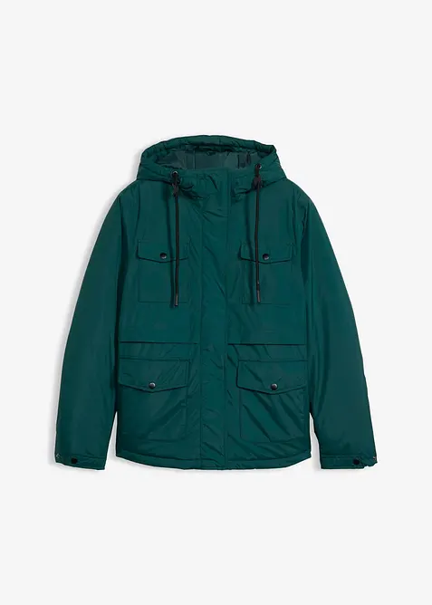 Wasserdichte Funktions-Jacke in grün von vorne - bonprix