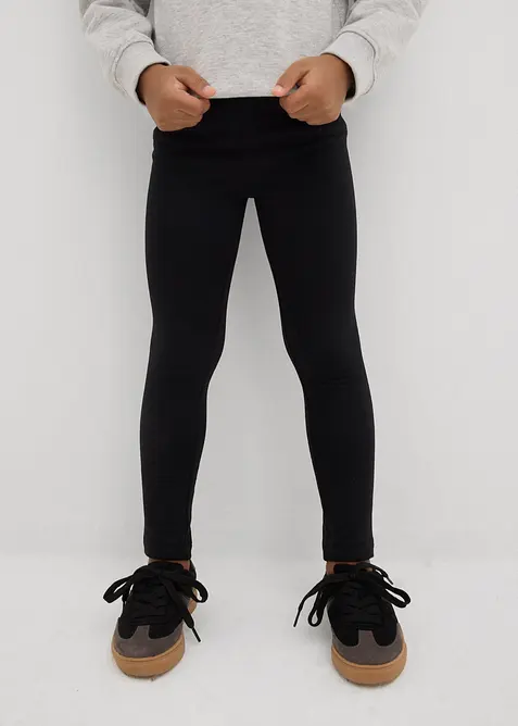 Thermo-Leggings (2er Pack) in schwarz von vorne - bonprix