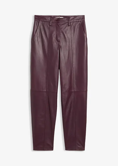 Lederhose aus Lammnappa in rot von vorne - bonprix
