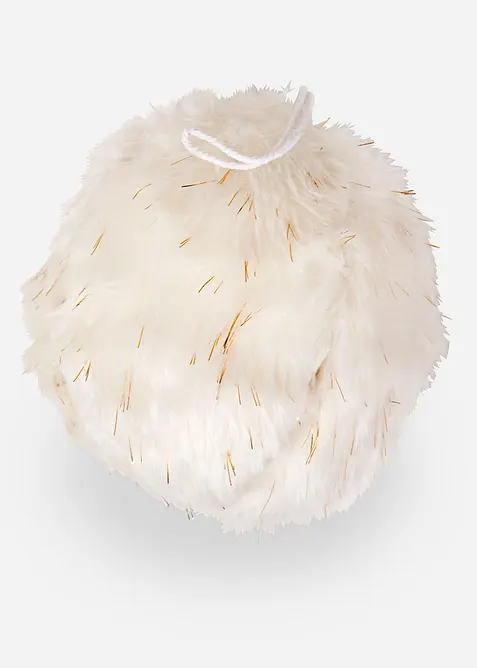 Hängedeko Plüschkugel in beige von vorne - bonprix