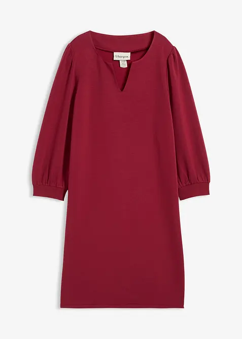 Kleid aus fließendem Viskose-Mix in rot von vorne - bonprix