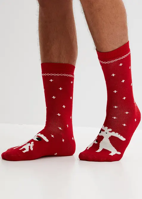 Thermo Socken mit weichem Innenfrottee (3er Pack) in blau - bonprix