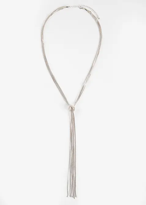 Box Kette mit Knotendetail in silber von vorne - bonprix