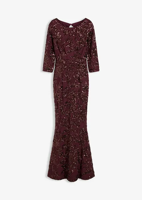 Paillettenkleid mit Rückenausschnitt in rot von vorne - bonprix