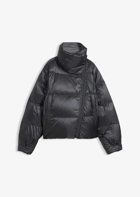 Daunenjacke mit recycelten Daunen in grau von vorne - bonprix