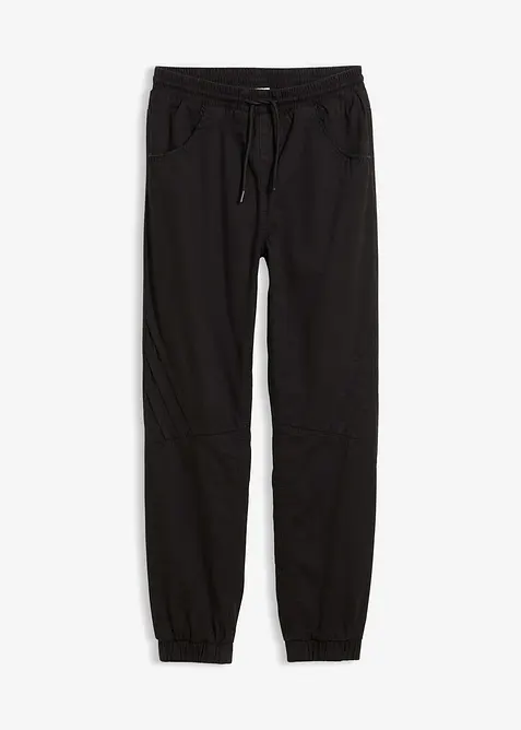 Thermo Regular-Fit Schlupfhose mit Jerseyfutter in schwarz von vorne - bonprix