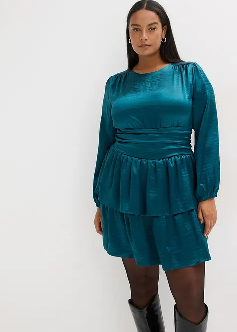 Minikleid in petrol von vorne (Totalaufnahme) - bonprix