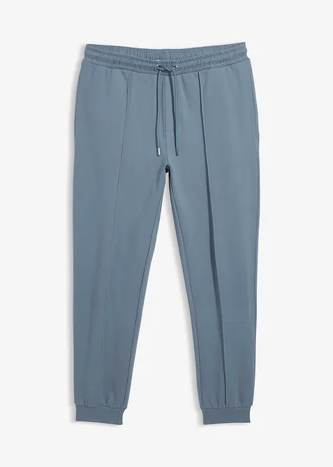 Jogginghose aus weichem Baumwollmix in blau von vorne - bonprix
