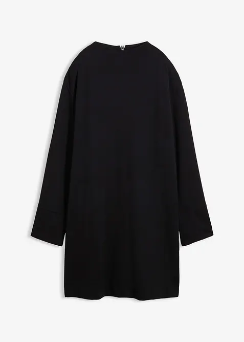 Jacken-Kleid aus Punto di Roma in schwarz von vorne - bonprix