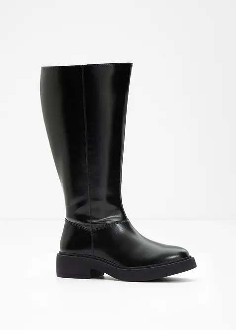 Weitschaftstiefel in schwarz - bonprix