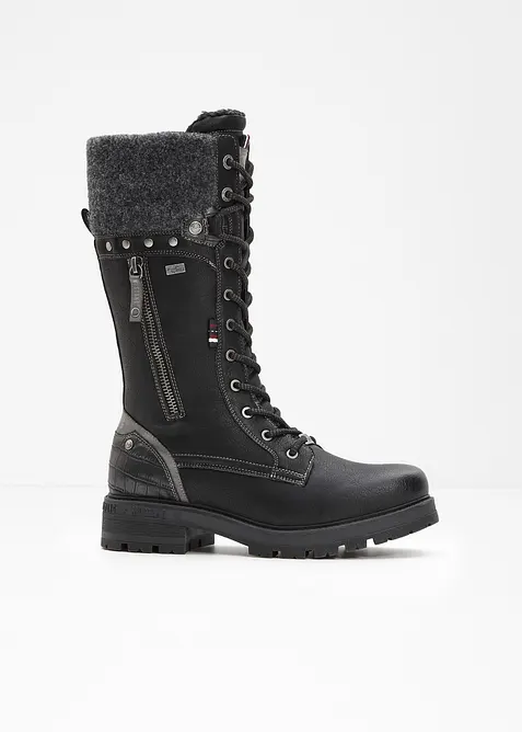 Mustang Schnürstiefel in schwarz - Mustang
