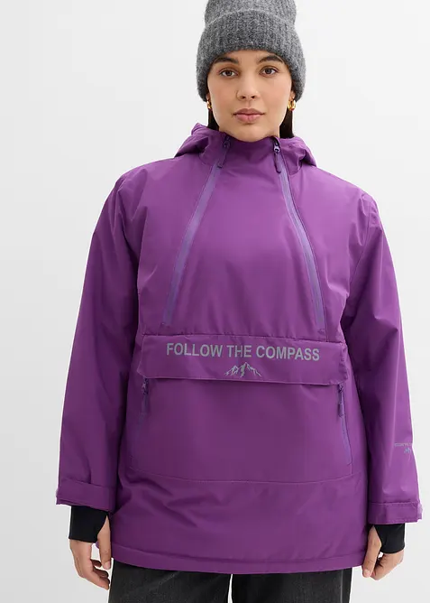 Gefütterter Windbreaker in lila von vorne (im Anschnitt) - bonprix