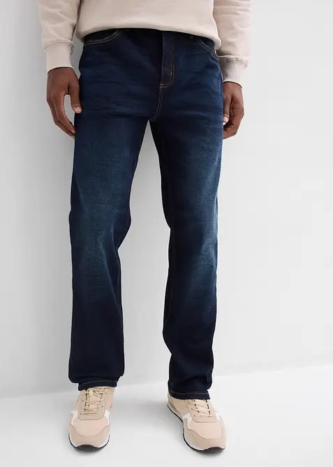 Classic-Fit-Jeans, Straight in blau von vorne - bonprix