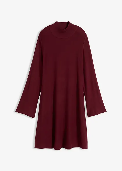 Strickkleid aus softem Viskose-Mix in rot von vorne - bonprix