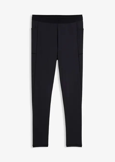 Komfort-Lauftights Herren mit Handytasche in schwarz von vorne - bonprix