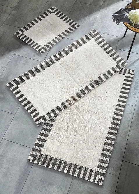 Badematte mit minimalistischem Design in schwarz - bonprix