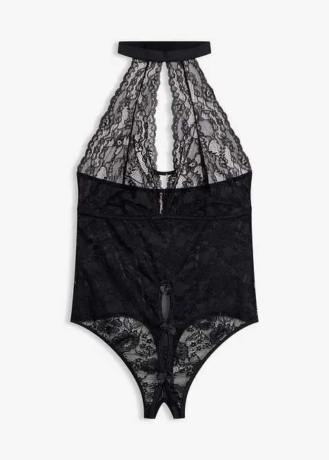 Stringbody ouvert in schwarz von vorne - bonprix