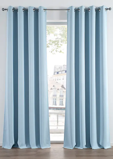 Abdunkelnder Vorhang, auch in extra lang (1er Pack) in blau - bonprix